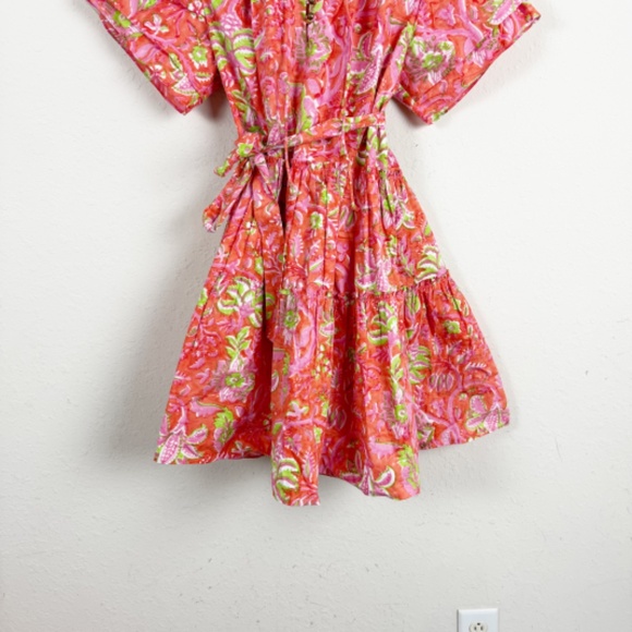 Sohana Floral Poppy Poplin Dress Size Medium - Picture 3 of 6